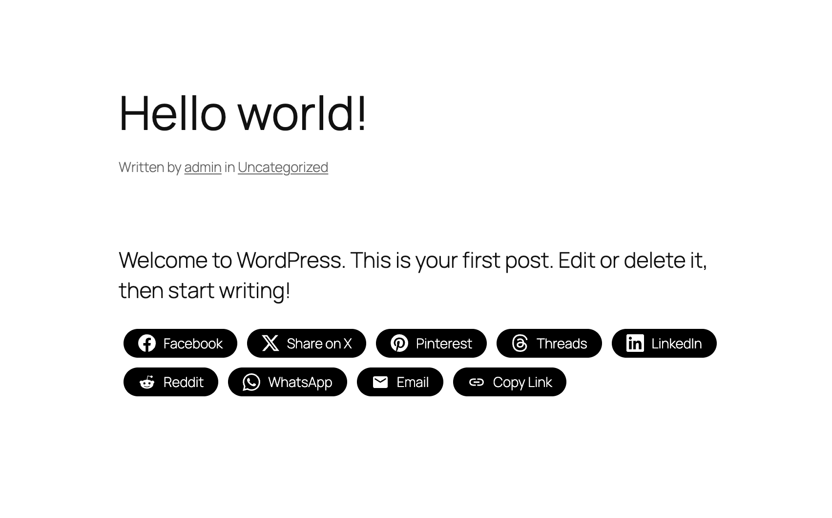 Social Sharing Buttons - No Label Style