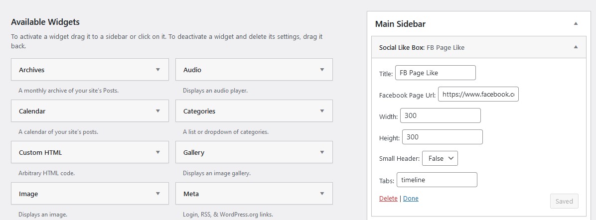 Widget Option