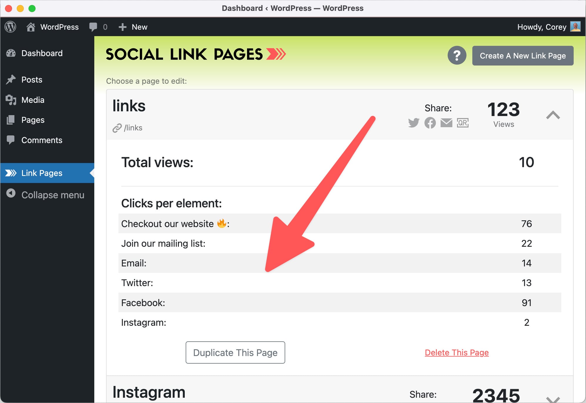 Add links to all of your social profiles for quick access by your customers, followers or fans.