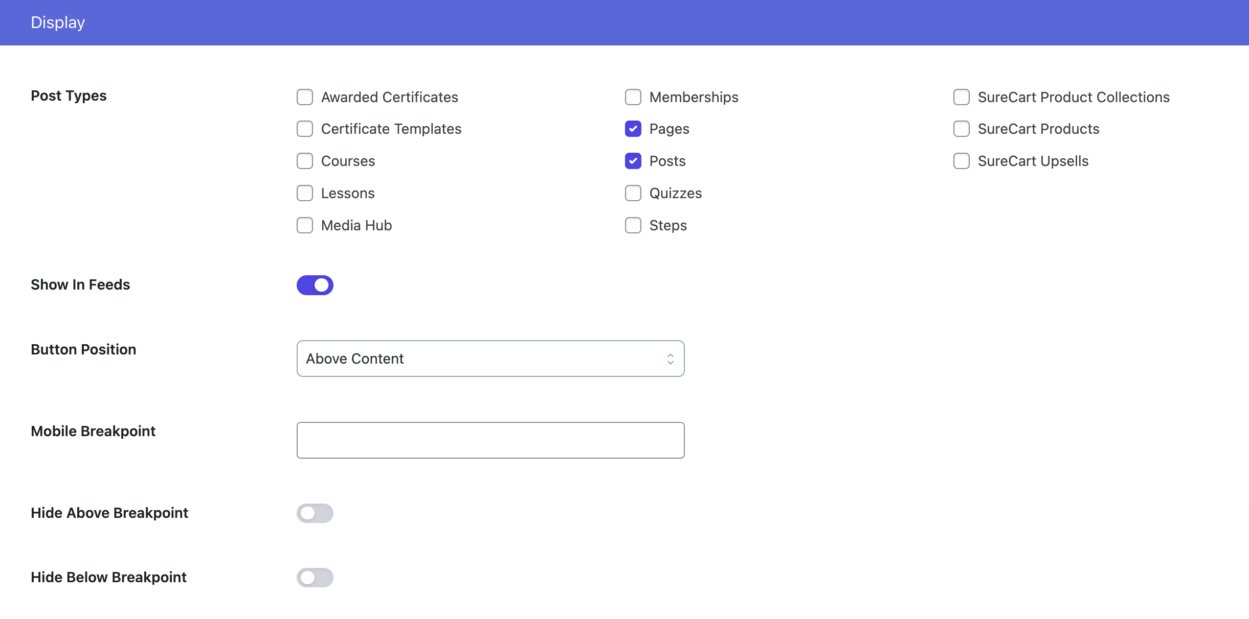 Display Settings