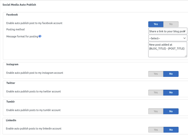 Auto publish logs.