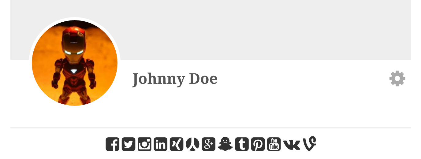 Icons in header