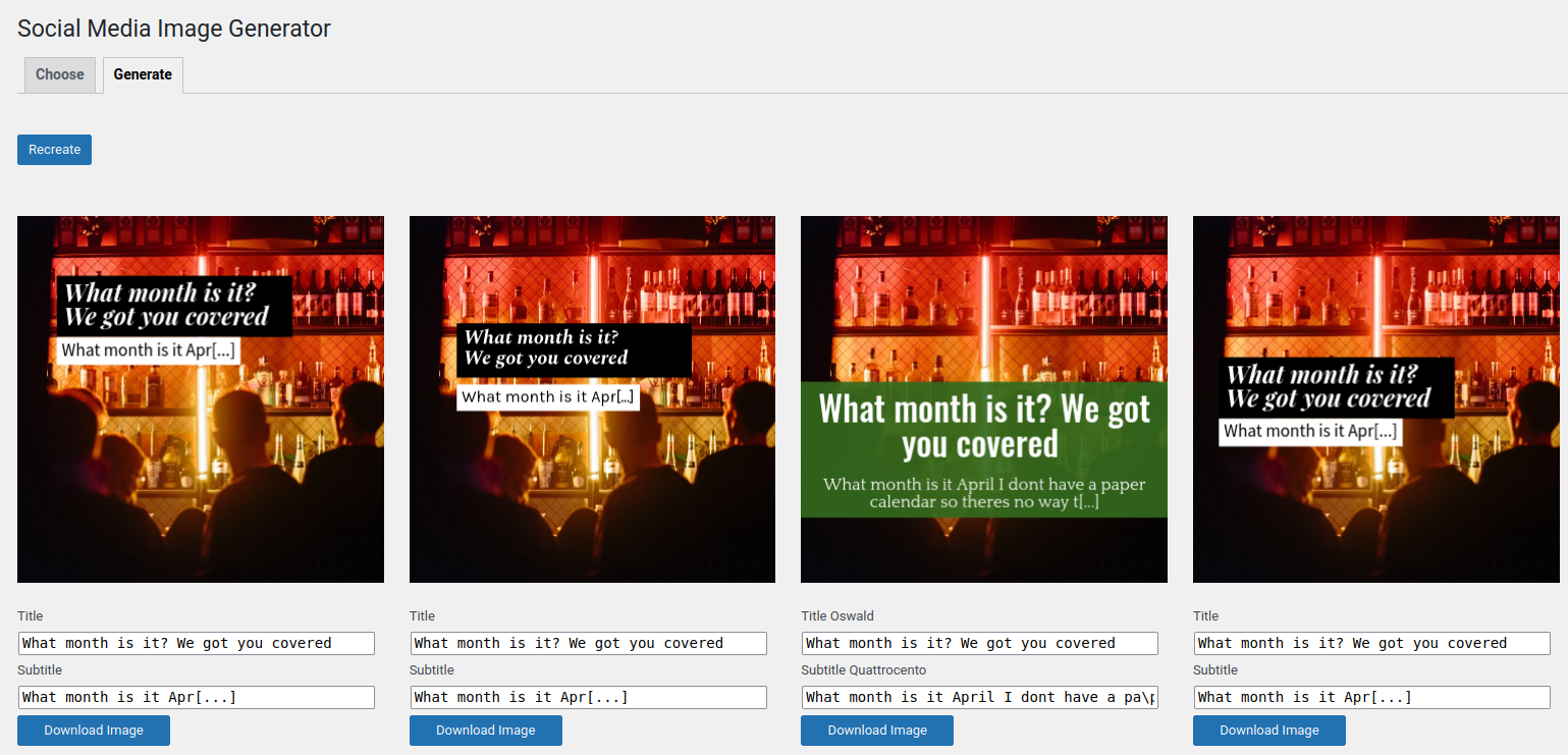 Generating some unique social media images.