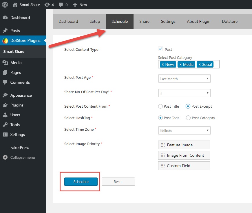 Social Media login steps.