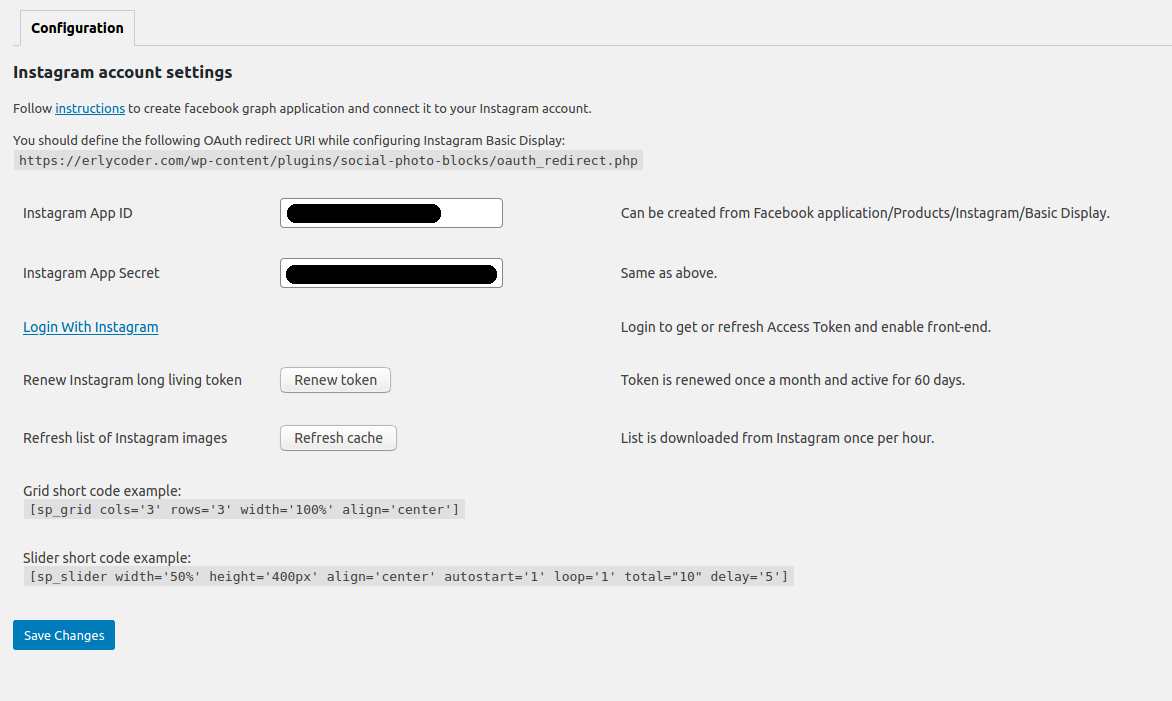 Plugin configureation step #2