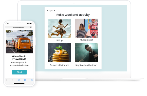 Gather leads with polls and quizzes example