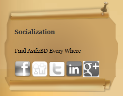 Live Example At Asif.im Sidebar(Horizontal view)