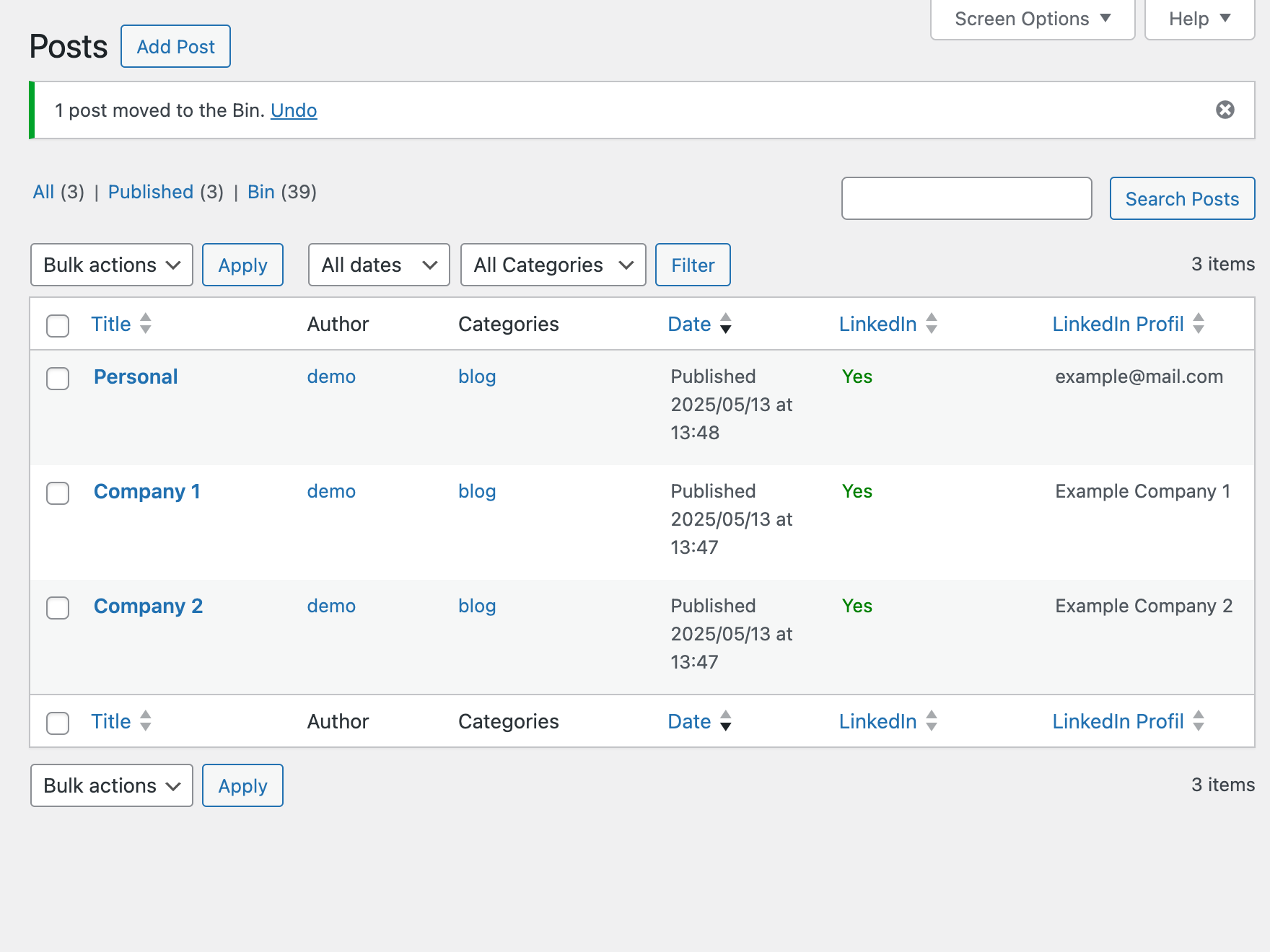 Checkbox & preview in the post