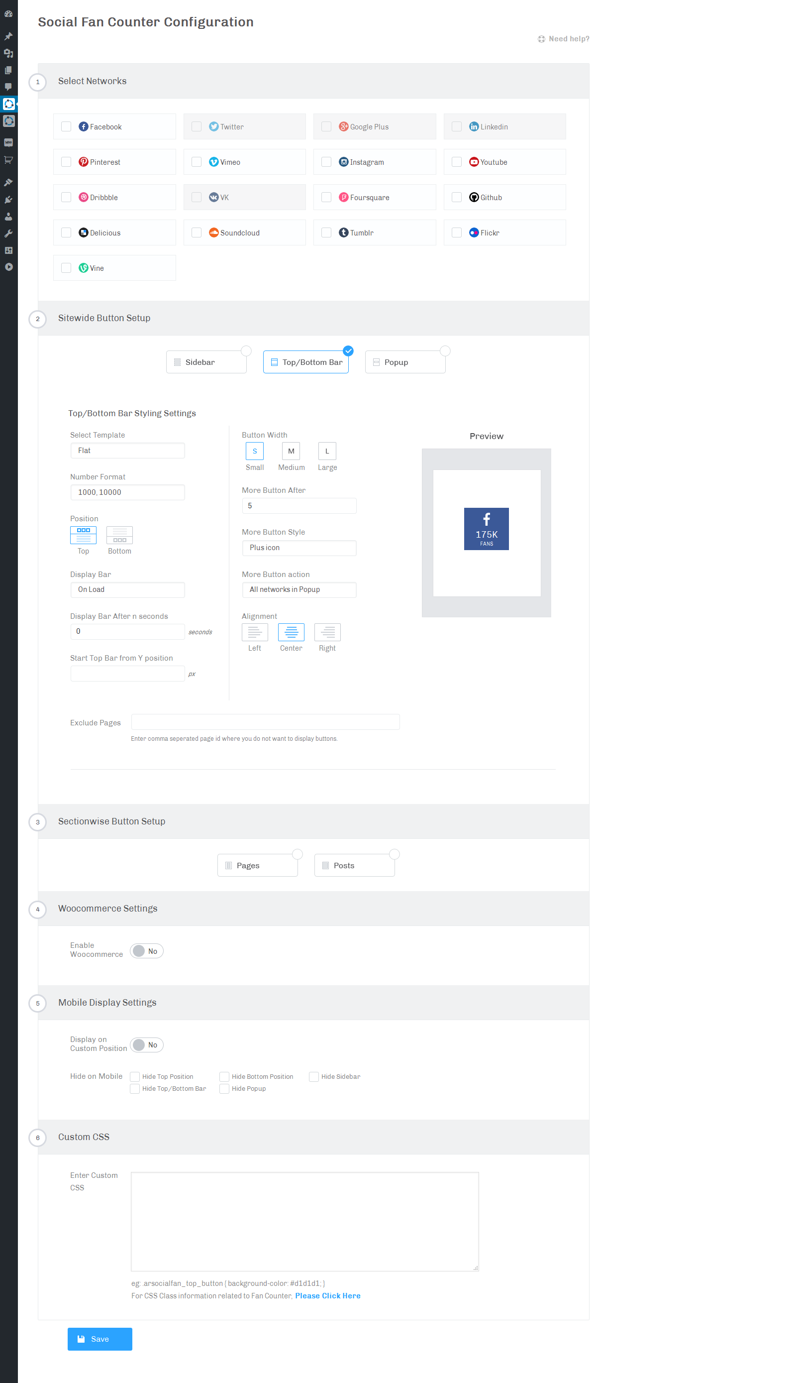 ARSocial - Social Fan Counter Configuration