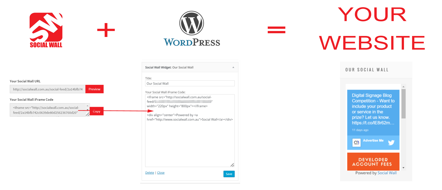 Social Wall Widget Integration with WordPress