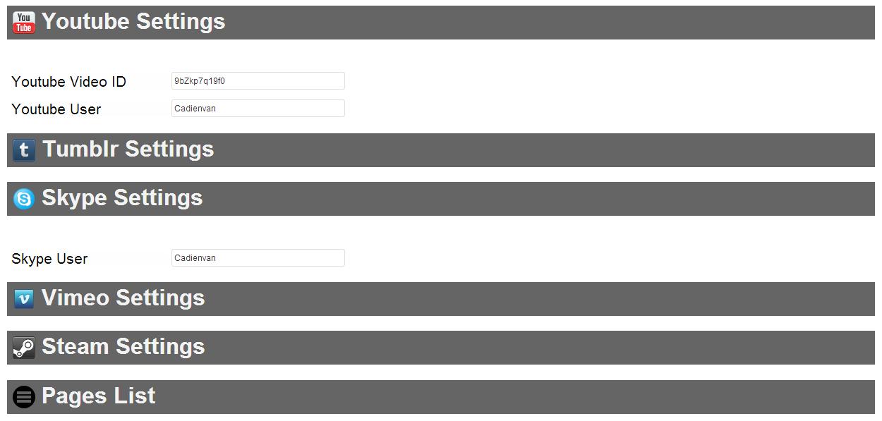 An improved backend allows you to edit all your settings in one click