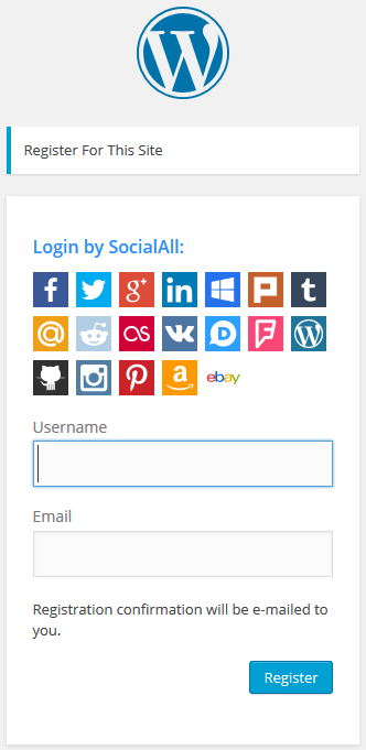 Frontend - Display Social Login in Join Page