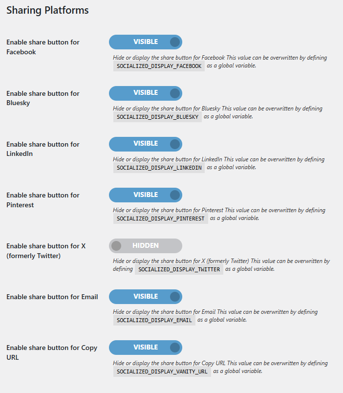 An example of the social media sharing buttons being displayed veritcally along the right side of the post content.