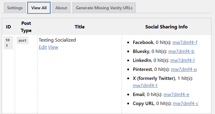 The default appearance of the social media sharing buttons using images. There is no hover state.