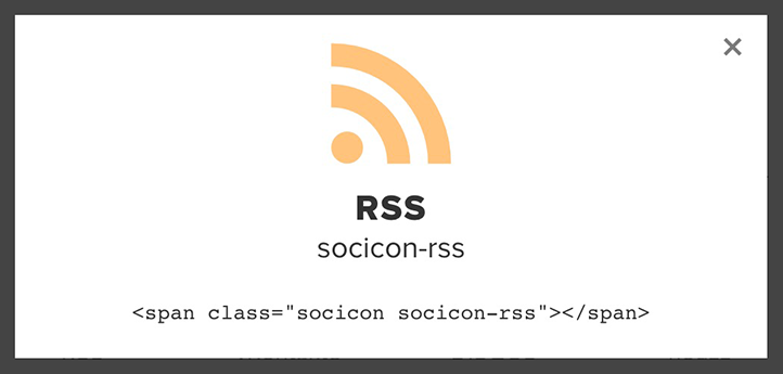 Even RSS feed links can use Socicon’s RSS icon!