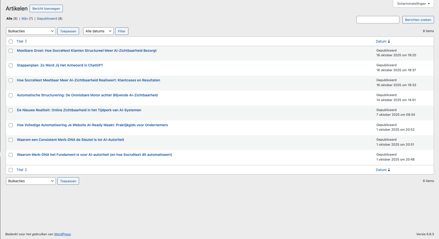 SocraNext Posts list
