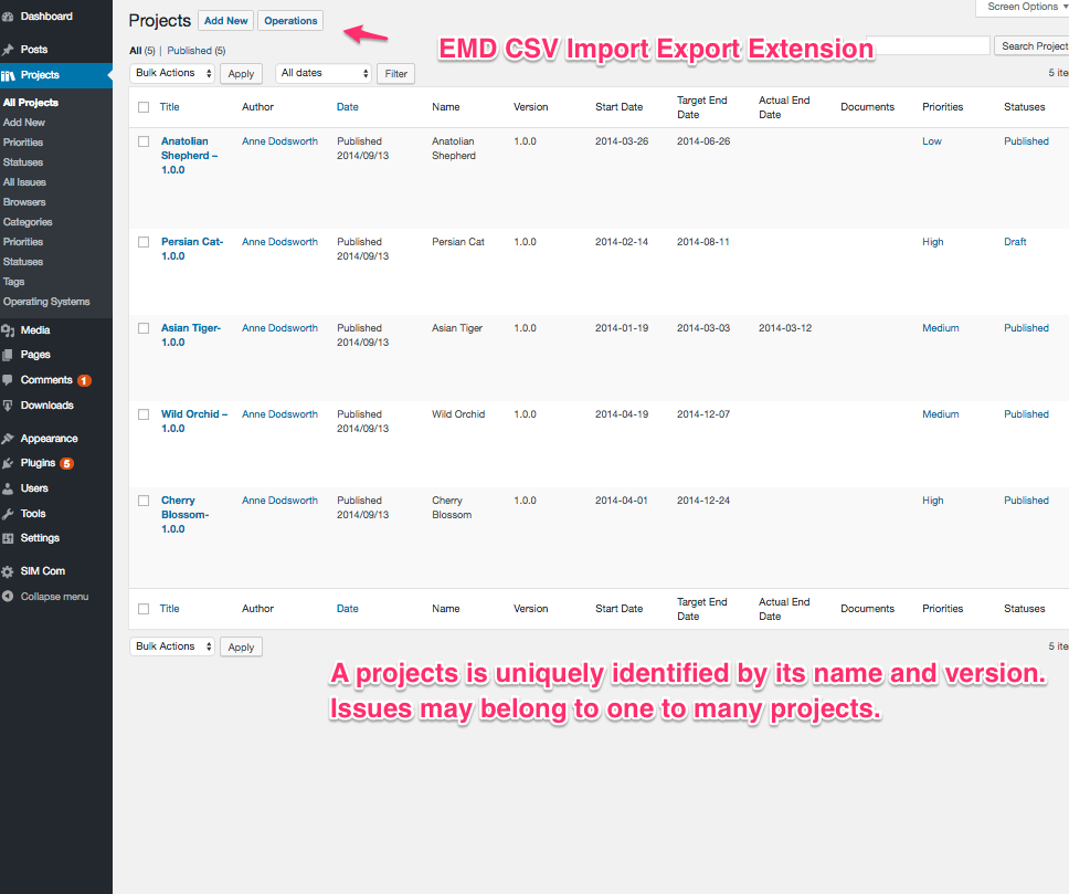Modify Issue Entry and Search Issues forms from SIM Com Settings page