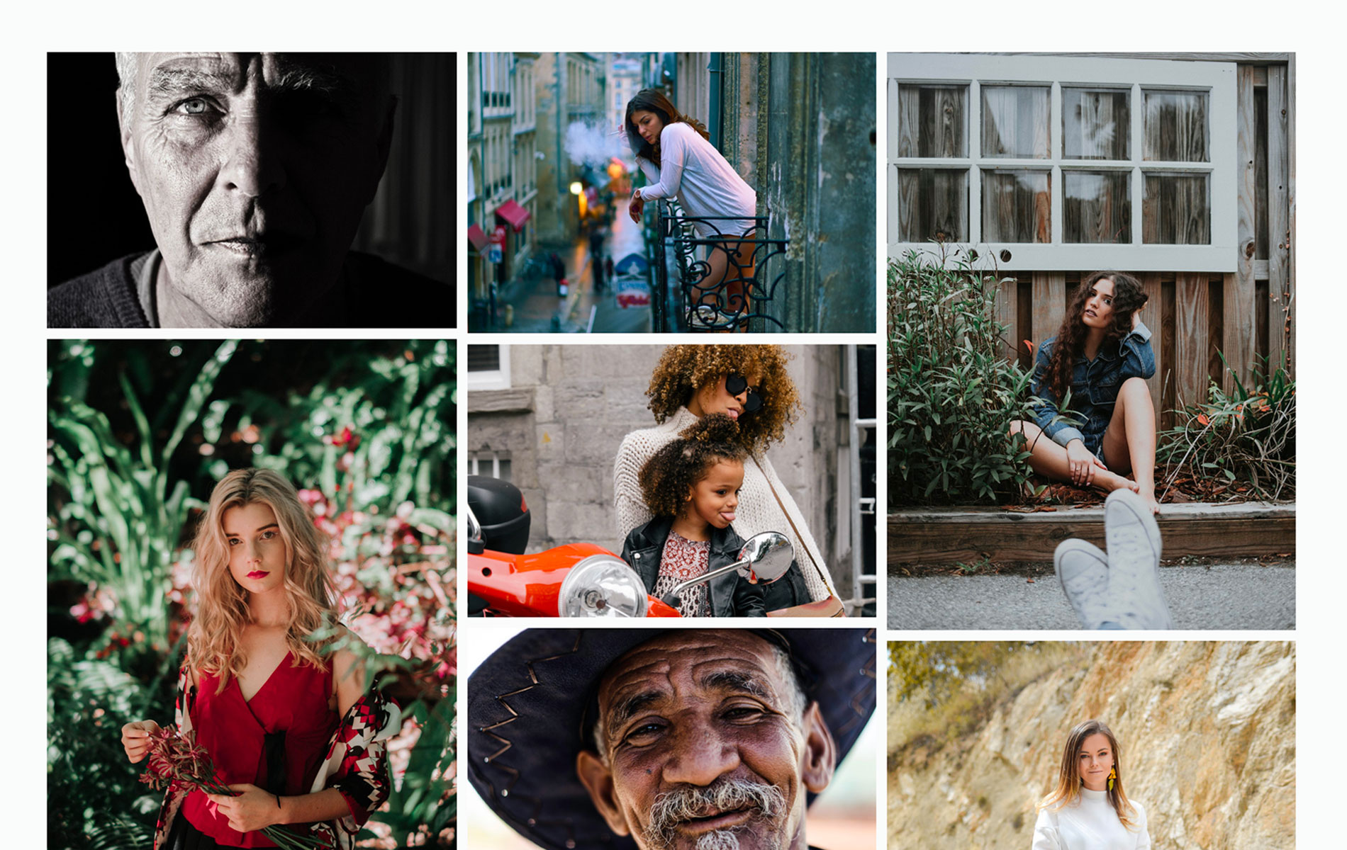 Masonry photo gallery preview on frontend