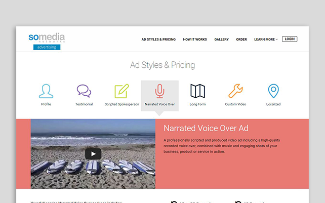 Request multiple variations of any video ad style, each with its own opening and closing graphics and calls-to-action.
