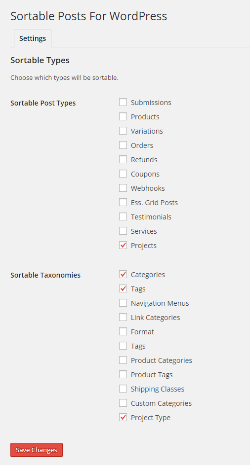 Dashboard options