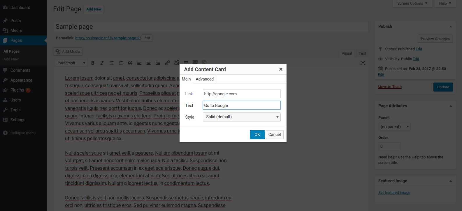 Shortcode builder