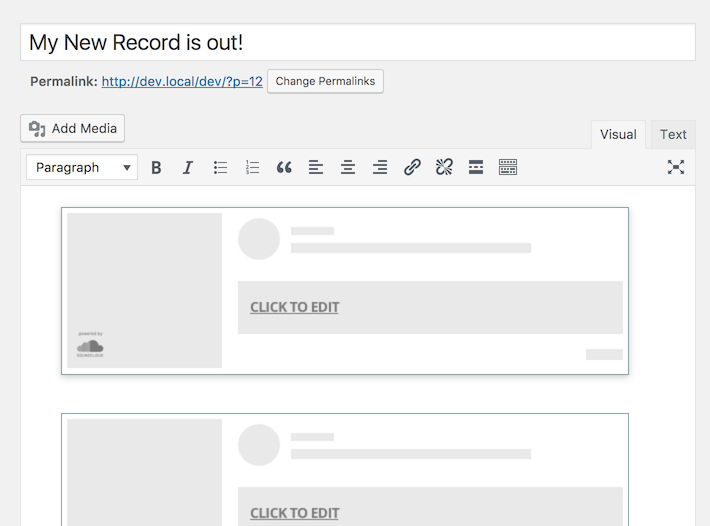 Editor view
