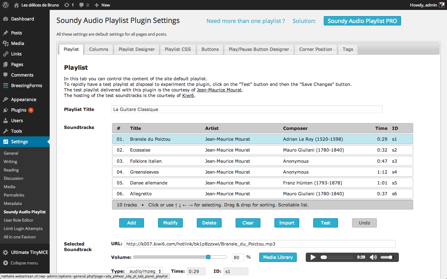 **Playlist Soundtracks Management Tool**