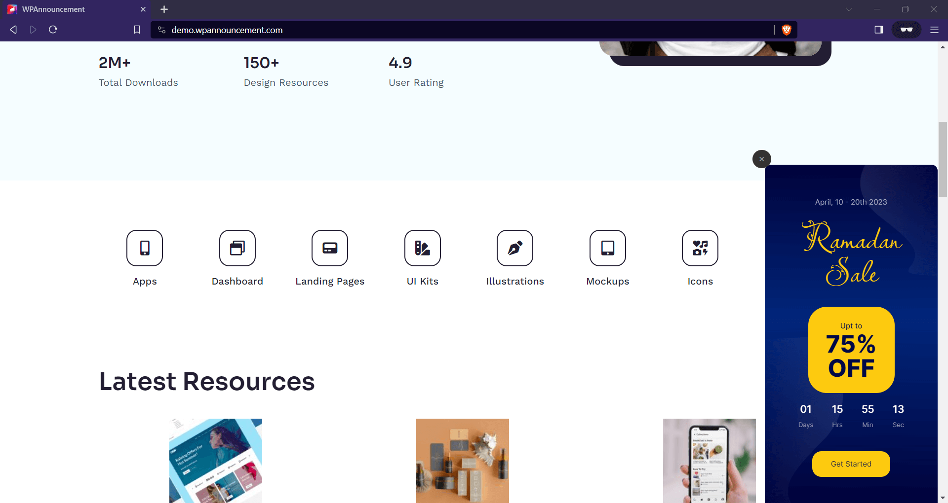 Create/Edit Announcement - Layout