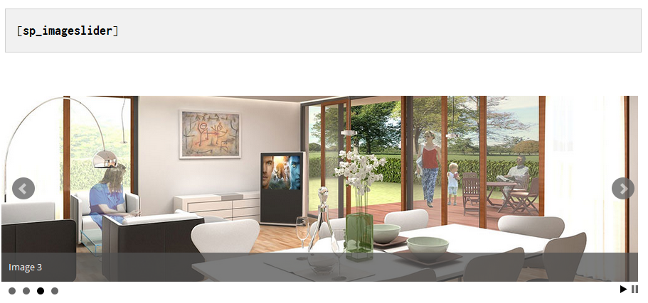 Image slideshow with captions