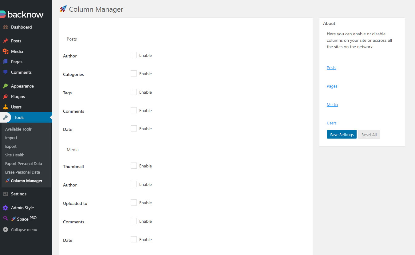 Column Manager