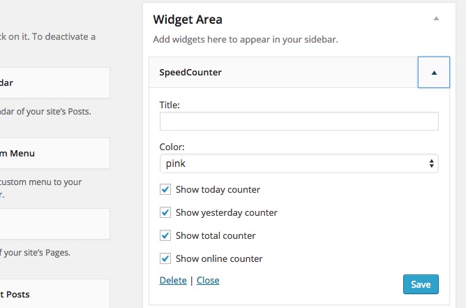 Widget Configuration