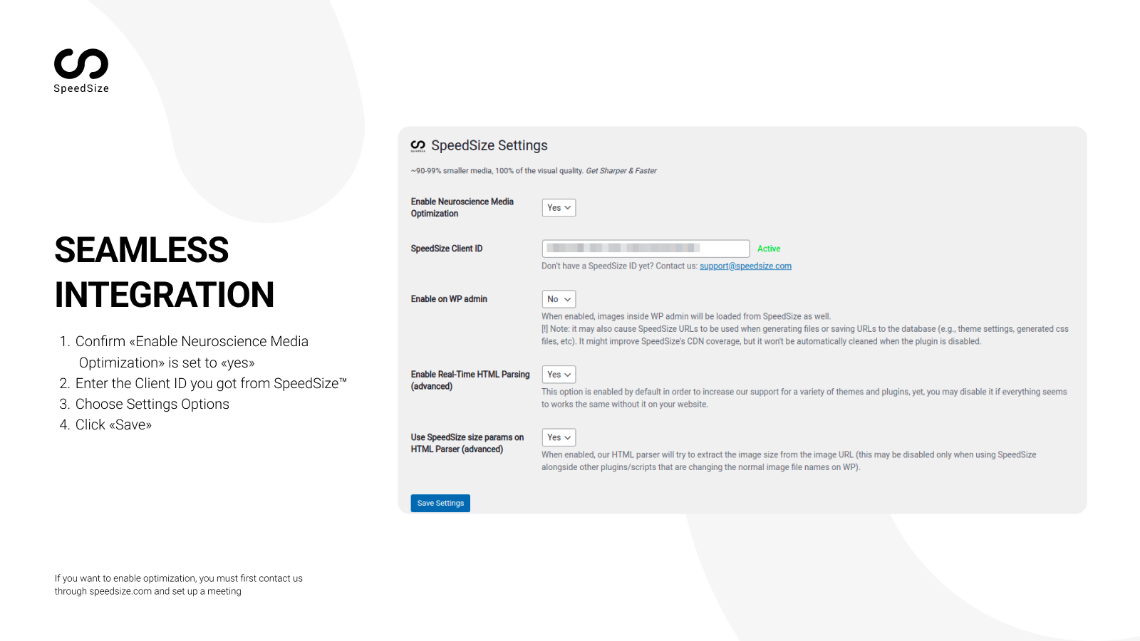 Easily Integrate Your SpeedSize Account to WordPress