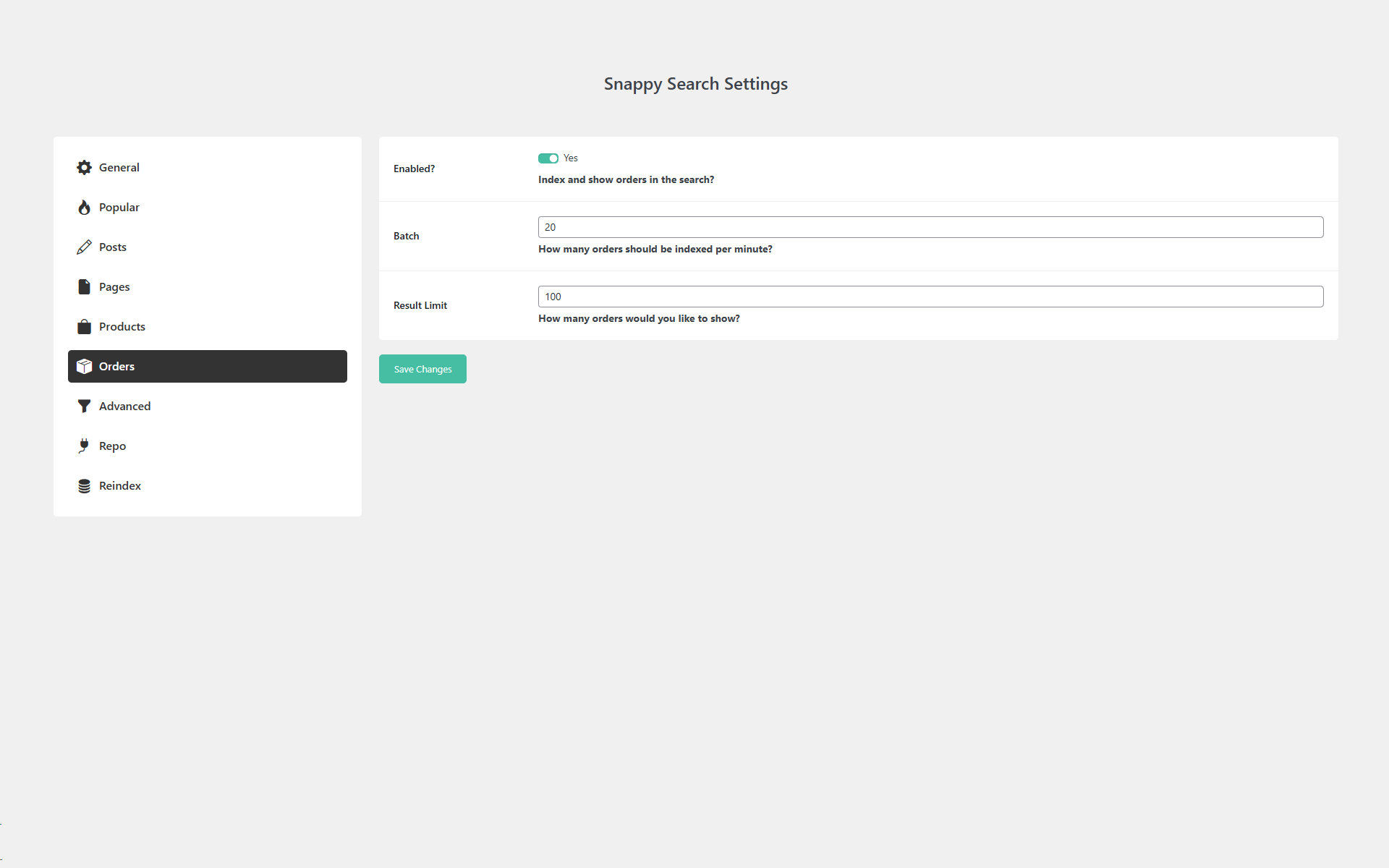 Order Settings