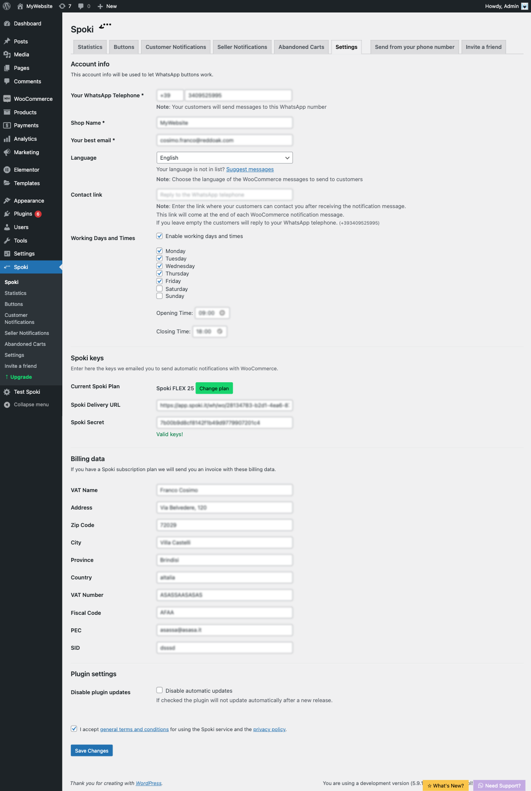 Abandoned Carts Settings