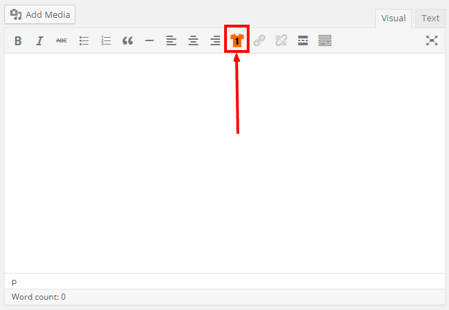 "Insert/Edit Player Link" button in visual editor toolbar