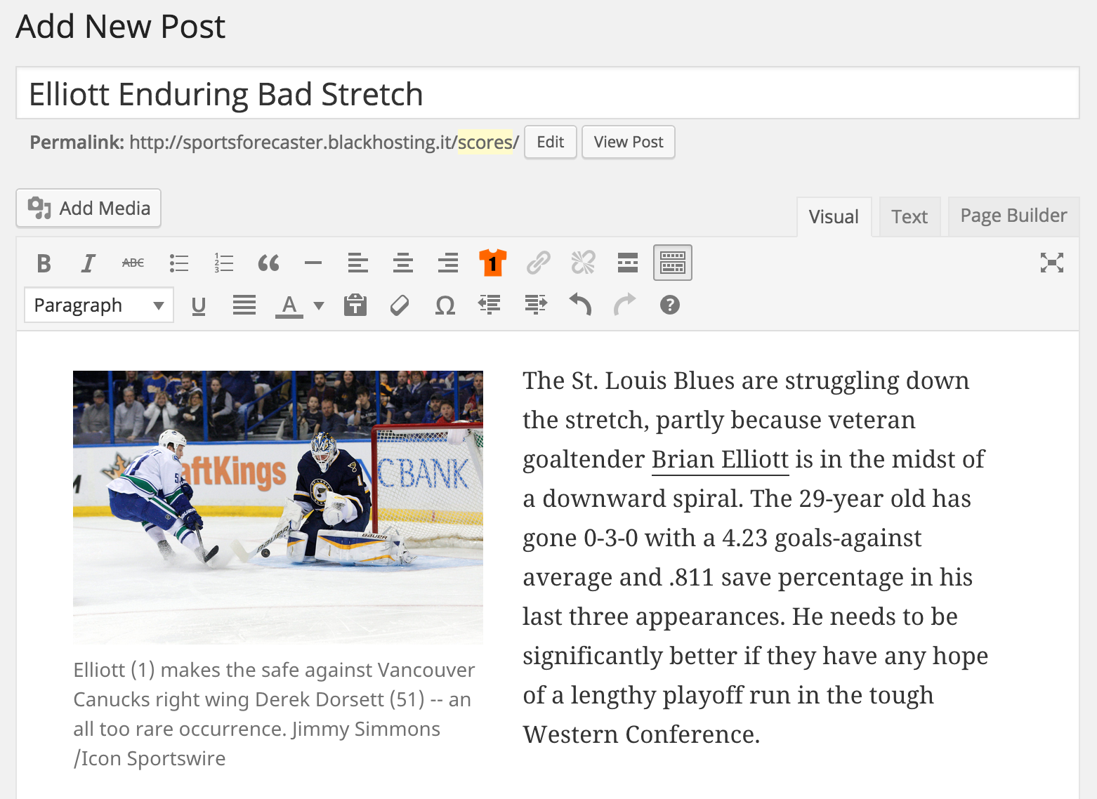 Photos get loaded into WordPress's Media Library, and can be resized and aligned as per all WordPress photos.