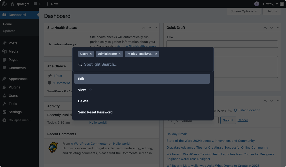 User Search