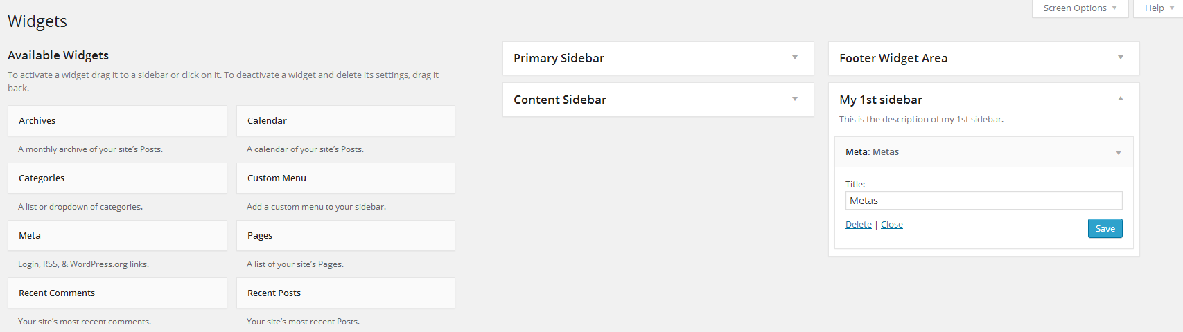 Add widgets to a new SQR Sidebar.