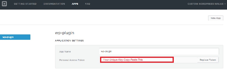 Personal Access Token location