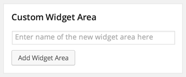 Add new widget area under Appearance > Widgets
