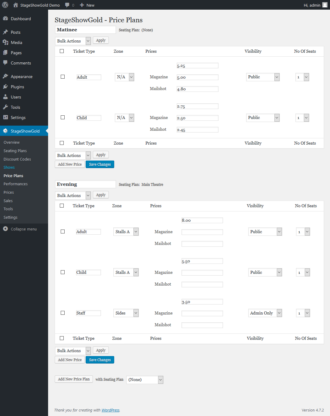 Screenshot 15: Reservations Settings Page