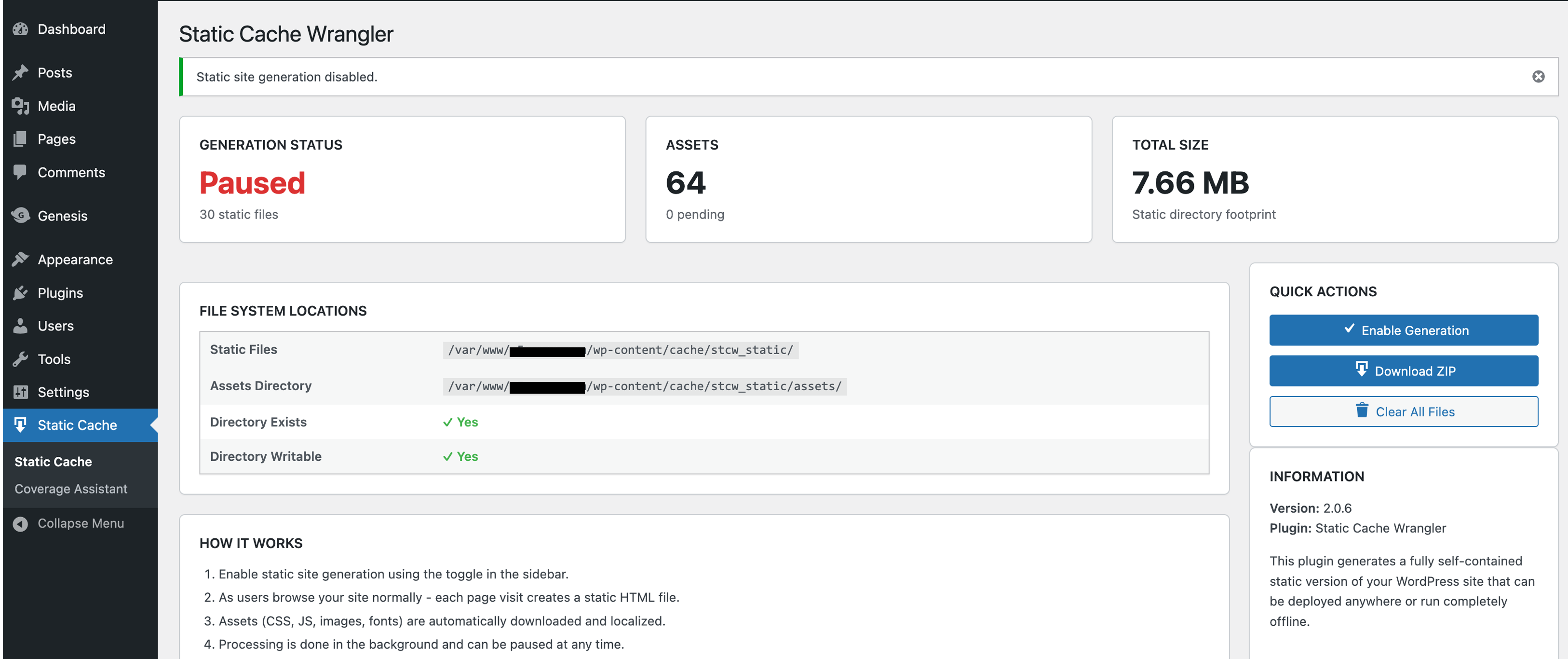 Paused status with ability to resume