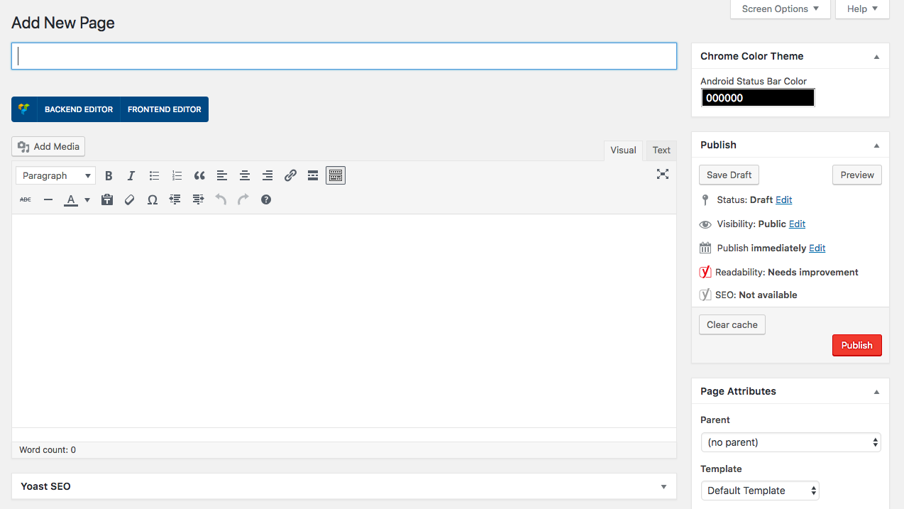 Individual Setting on Page.