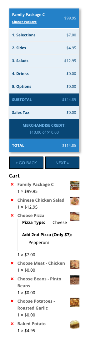Our Cart Totals widget lets customers keep track of the value of items in their cart.