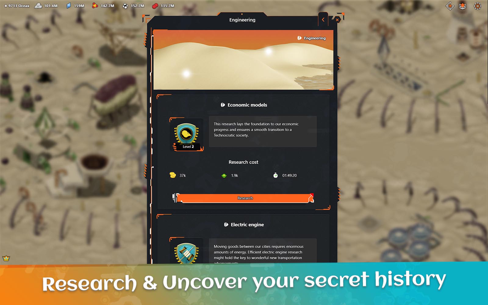 Perform research activities and uncover the hidden secrets of your species