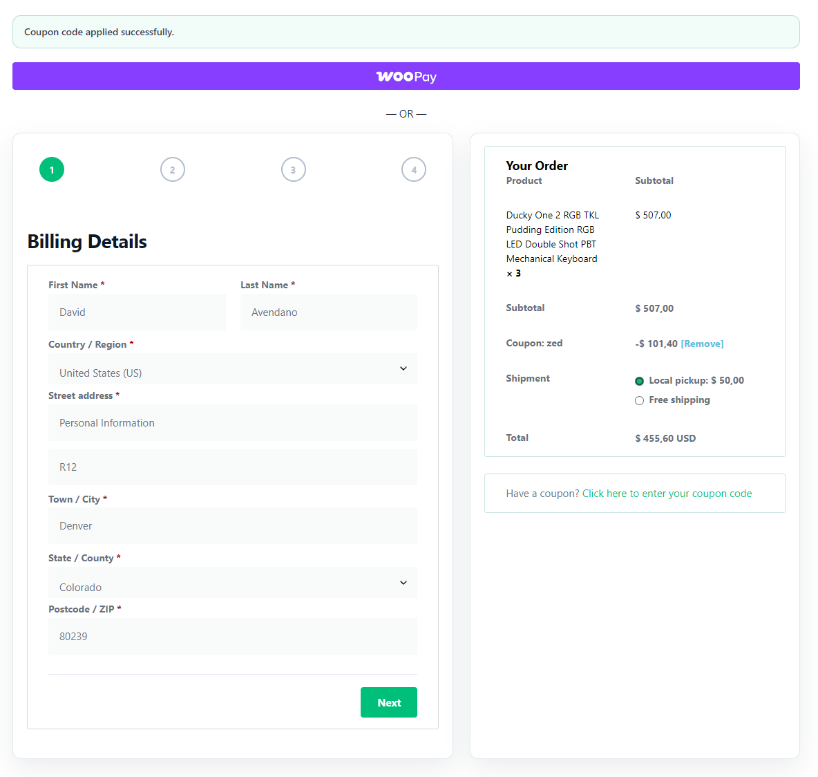 Settings for colors, labels, validation language, heading behavior, and progress style.