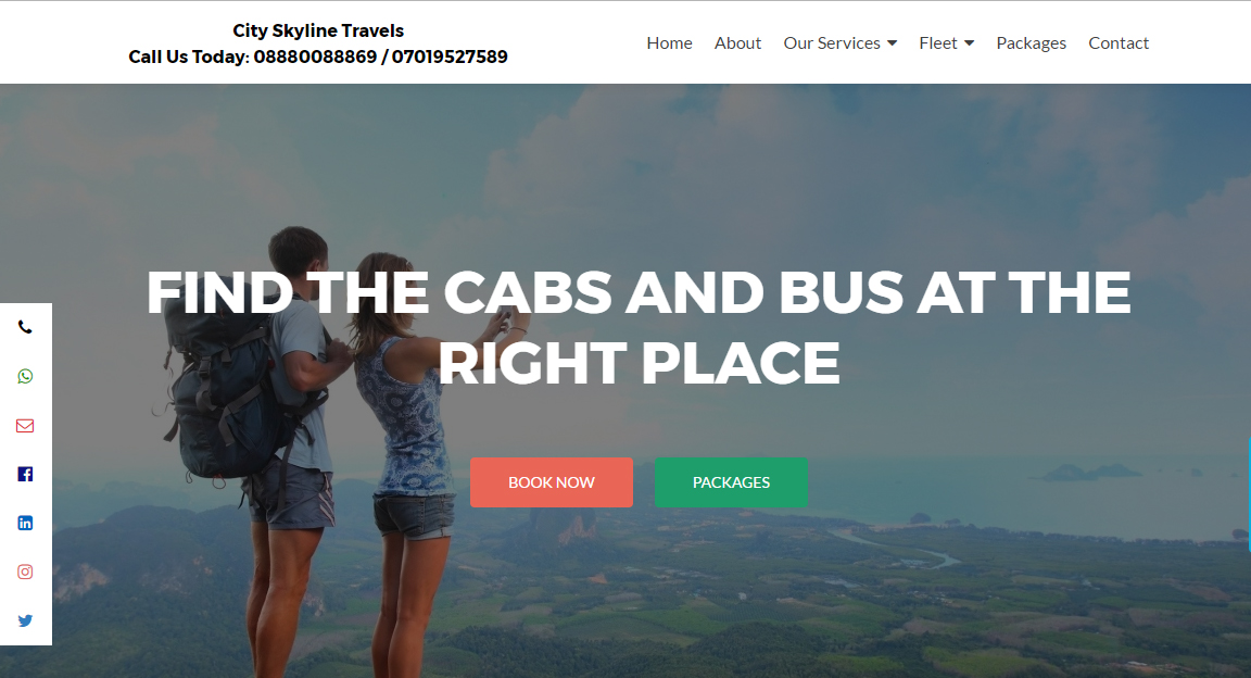 An example site using Sticky Side Buttons