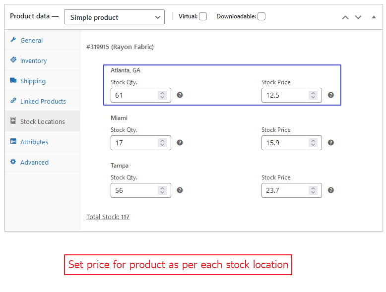 Deduct stock from location automatically