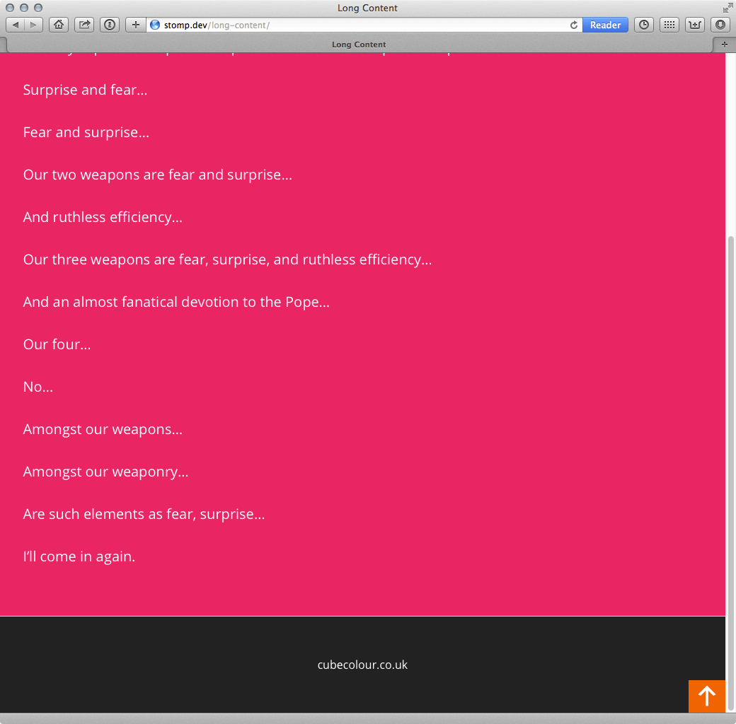 And will be visible on scrolling down as normal.