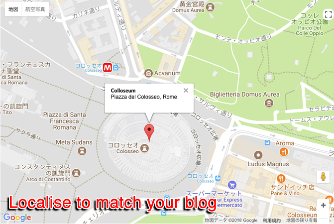 Localise the Map to match your Blog